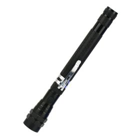 Flashlight Telescopic Rotating Aluminum Alloy LED Magnet To Pick Up Work Light (Color: black)