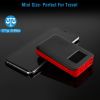 10000mAh Portable Power Bank External Battery Pack Charger Dual USB Charge Ports with LCD Display Flashlight Type C Micro USB Lightning Input Ports